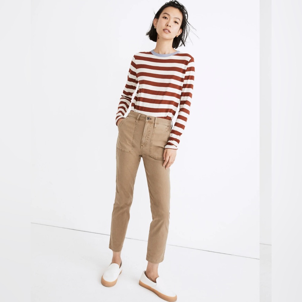 Madewell Stovepipe Fatigue Pants Khaki - Waist Size 31